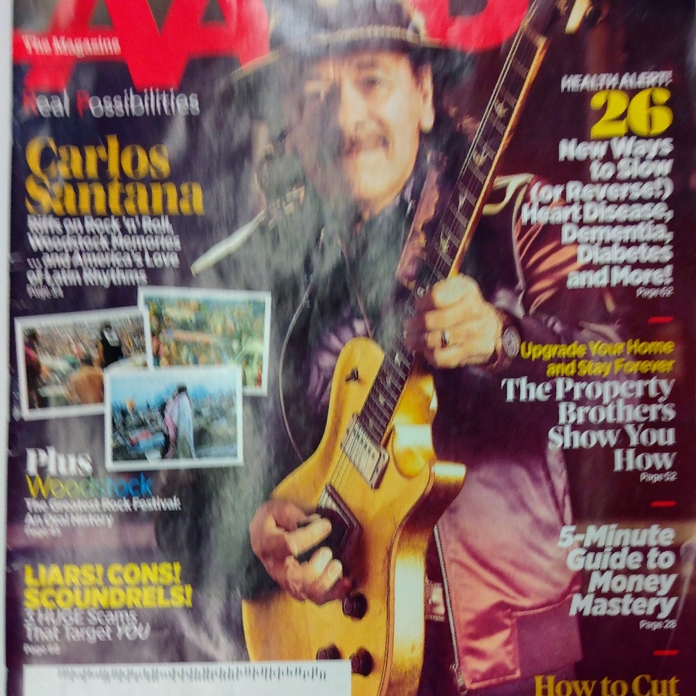 AARP The Magazine August September2019 Carlos Santana Woodstock's Memories Money